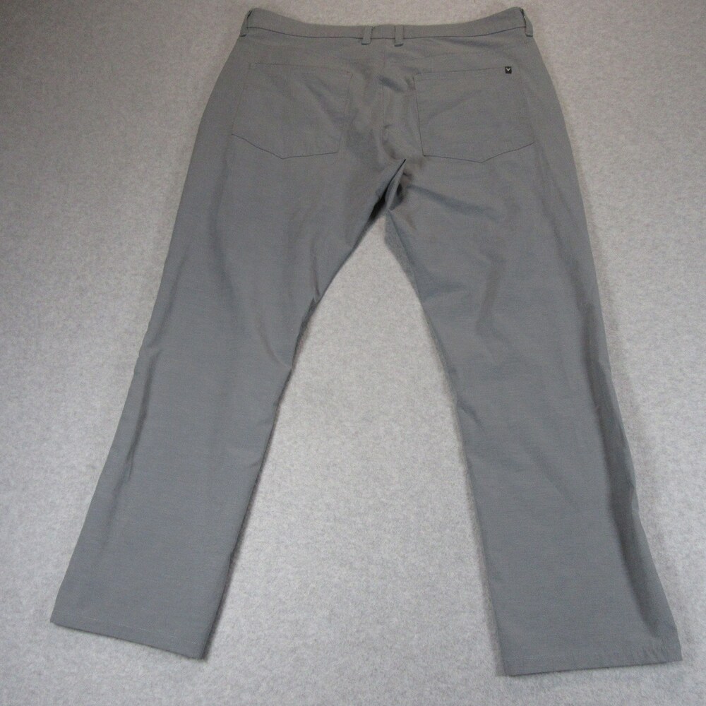 Callaway Mens Golf Chino Pants 36 x 30 Gray Cotton Polyester Flat Front Pockets - Picture 5 of 9